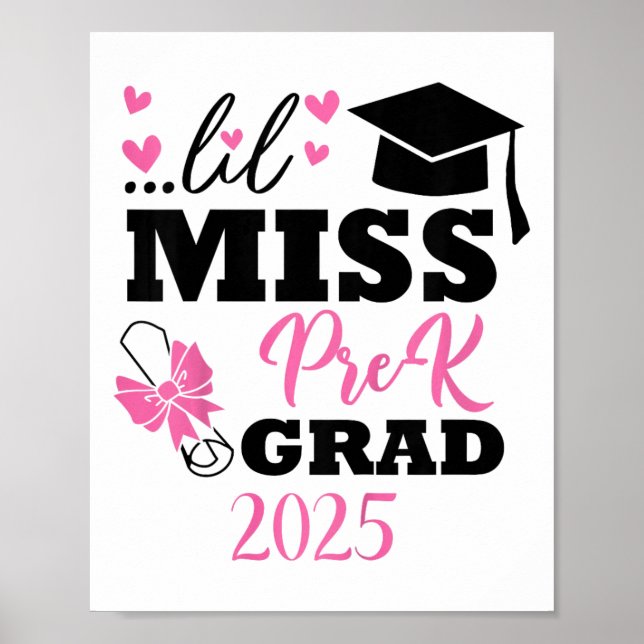 Affiche Enfants Little Miss Pré-k Grad Préscolaire Prek Gr (Devant)