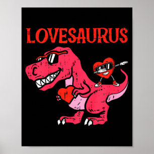 Affiche Enfants Lovesaurus Dino Trex Dab Cœur Tout-Petits