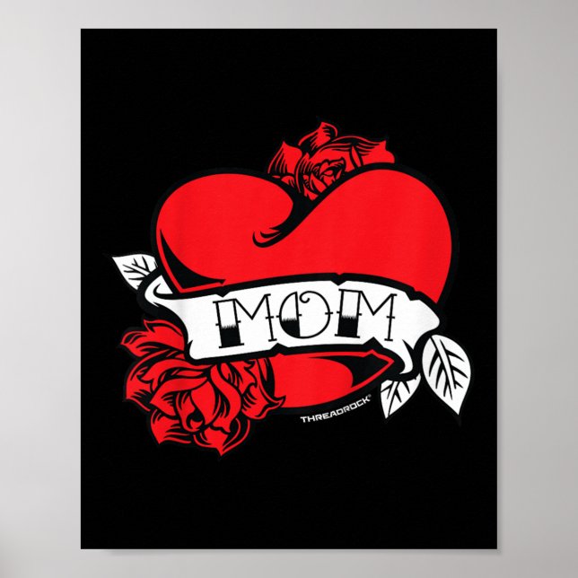 Affiche Enfants Maman Tatouage cardiaque (Devant)