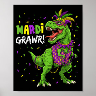 Affiche Enfants Mardi Grawr Rex Dinosaure Tout-Petit