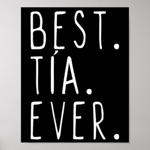 Affiche Enfants Meilleur Tia Jamais Cadeau Cool 10 Noir
