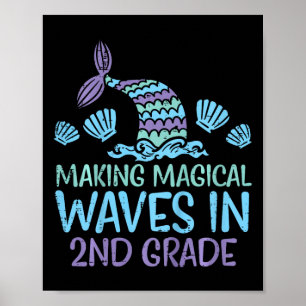 Affiche Enfants Mermaid Magique Waves 2e année Deuxième pr