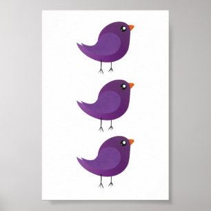 Affiche Enfants mignonette birdy