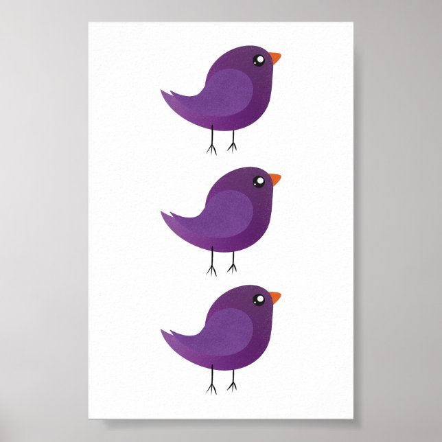 Affiche Enfants mignonette birdy (Devant)