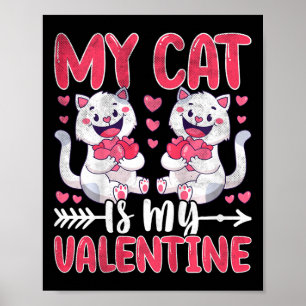 Affiche Enfants Mon chat est mon Valentin Mignon chat Sain