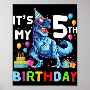 Affiche Enfants Monster Camion 5e anniversaire garçon 5 an