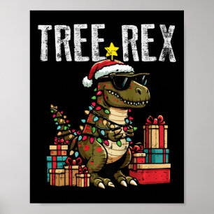 Affiche Enfants Noël Dinosaure Arbre Rex Xmas Trex Toddler
