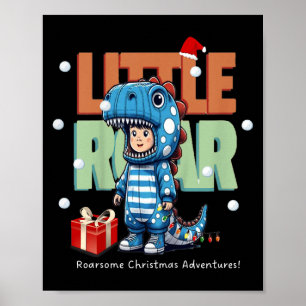 Affiche Enfants Noël Roar Dinosaur Enfants garçons Noël Ca