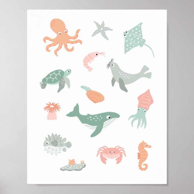 Affiche Enfants nourriciers d'animaux marins (Devant)