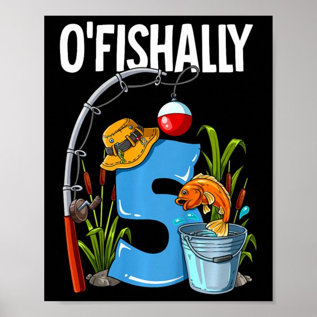 Affiche Enfants O'fish 5 ans 5e anniversaire Pêche (Devant)