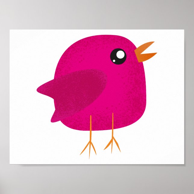 Affiche Enfants oiseau mignon   (Devant)
