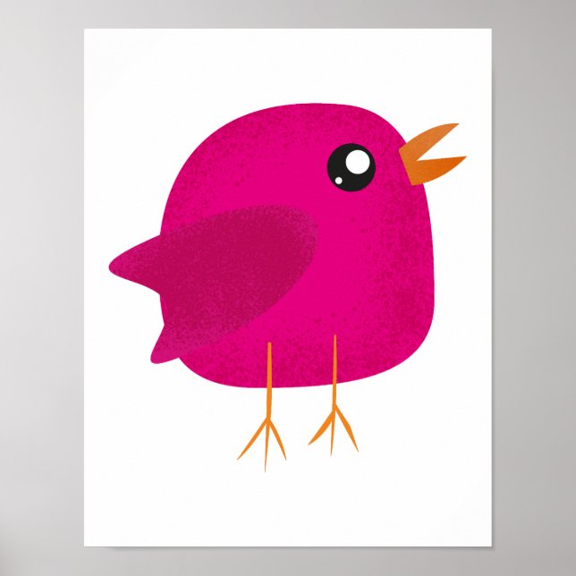 Affiche Enfants oiseau mignon   (Devant)