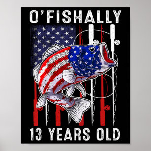 Affiche Enfants O'poisson 13 ans Anniversaire 13e annivers