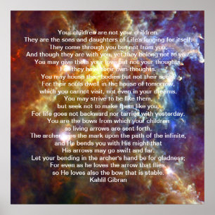 Affiche Enfants par Kahlil Gibran