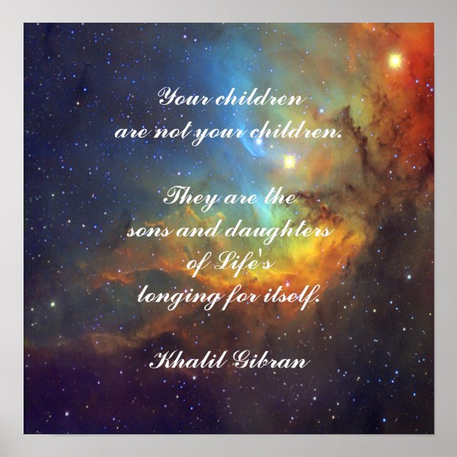Affiche Enfants par Kahlil Gibran (Devant)