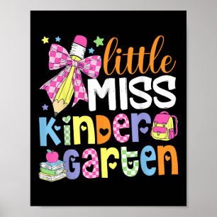 Affiche Enfants Petite Demoiselle Maternelle Fille Retour
