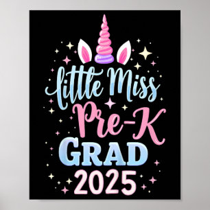 Affiche Enfants Petite Miss Pré-k Grad préscolaire Filles 