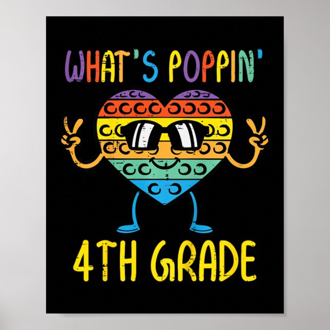 Affiche Enfants quoi poppin 4e année cœur fidget pop ça Fi (Devant)