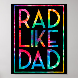 Affiche Enfants Rad Comme Papa Tie Dye Funny Fête des père