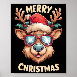 Affiche Enfants Reindeer Joyeux Noël Noël Noël Noël Noël N