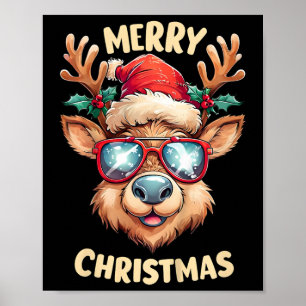 Affiche Enfants Reindeer Joyeux Noël Noël Noël Noël Noël N