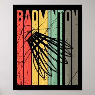 Affiche Enfants Retro Dminton Player Sports Shutter Dminto