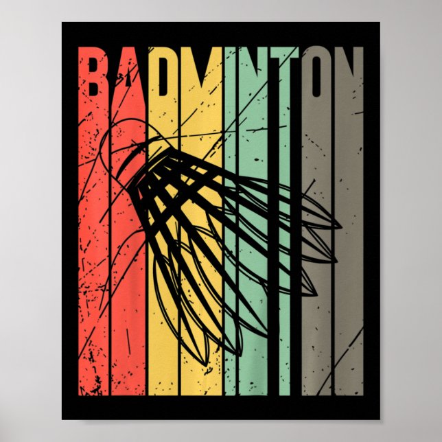 Affiche Enfants Retro Dminton Player Sports Shutter Dminto (Devant)