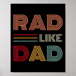 Affiche Enfants Retro Rad Comme Papa Tee Correspondant Pèr