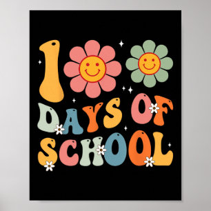 Affiche Enfants Retro Super 100 Jours Joyeux 100E Jour De 