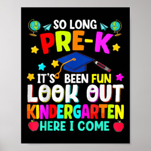 Affiche Enfants Si Long pré-k Graduation jardin d'enfants 