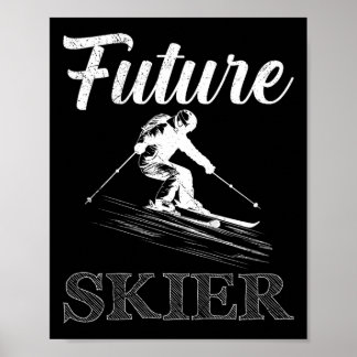 Affiche Enfants Ski Futur Skieur Funny Skier Bientôt Être 