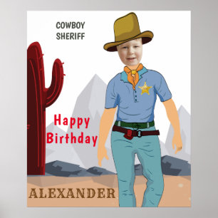 Affiche Enfants Spécial Sheriff Cowboy Photo AJOUTER