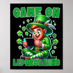 Affiche Enfants St. Patrick's Video Game Tee Game sur Lepr