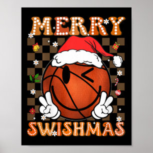 Affiche Enfants Super Merry Swishmas Noël Noël Noël Basket