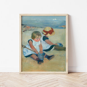 Affiche Enfants sur la plage   Mary Cassatt