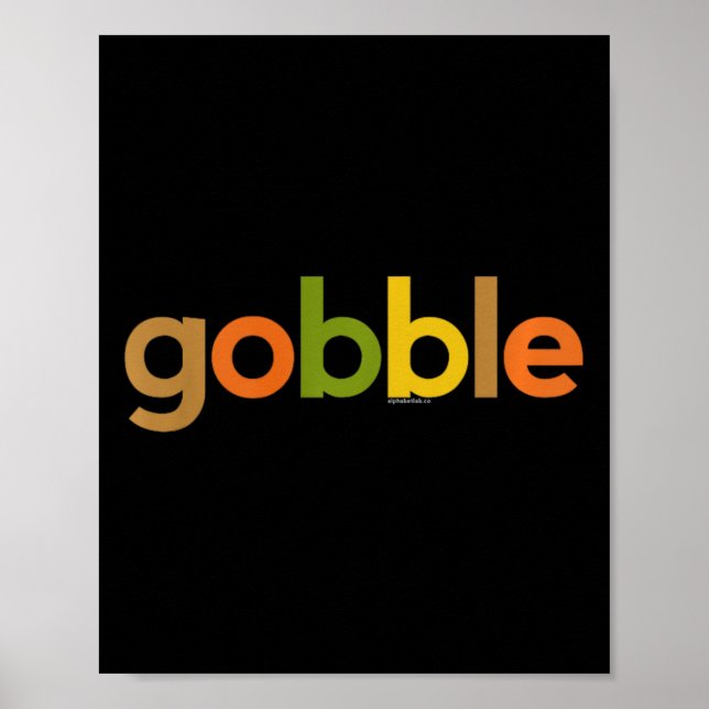 Affiche Enfants Thanksgiving Pour Enfants Garçon Fille Gob (Devant)