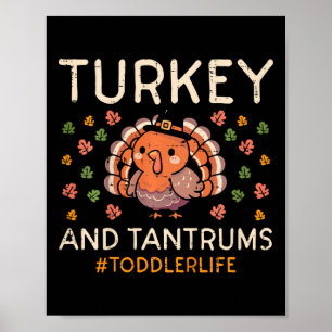 Affiche Enfants Thanksgiving Toddler Life Turquie Tantrums