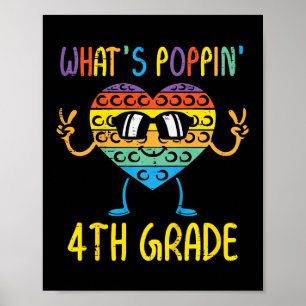 Affiche Enfants Whats Poppin 4e grade Heart Fidget Pop It 