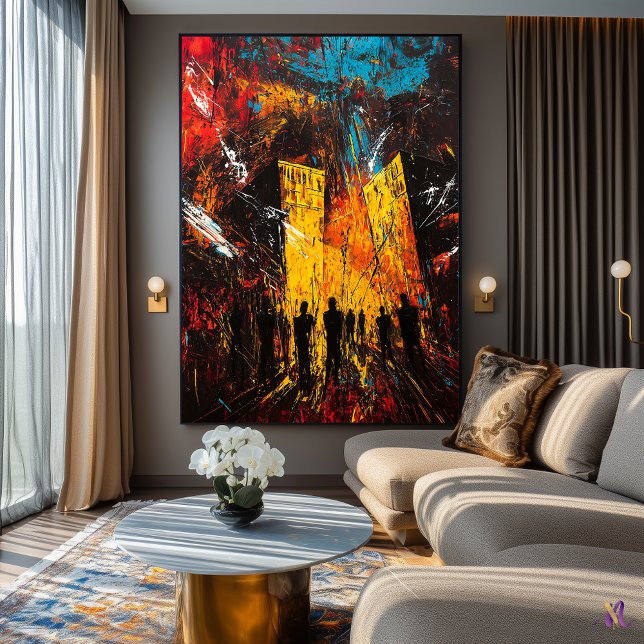 Affiche Enfer Urbain – Paysage Urbain Expressionniste dans (Créateur téléchargé)