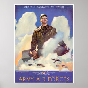 Affiche Engagement des forces aériennes de l'armée 2ème gu