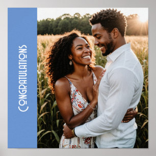 Affiche Engagement partie photo personnalisée texte créer