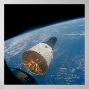 Affiche Engin spatial Gemini 7 vu de Gemini 6A