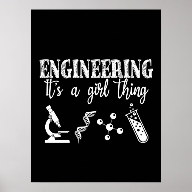 Affiche Engineering It's a Girl Thing (Devant)