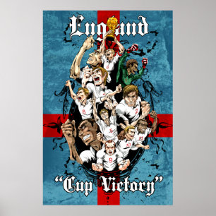 Affiche England 2014 Cup Victory Football Soccer Print