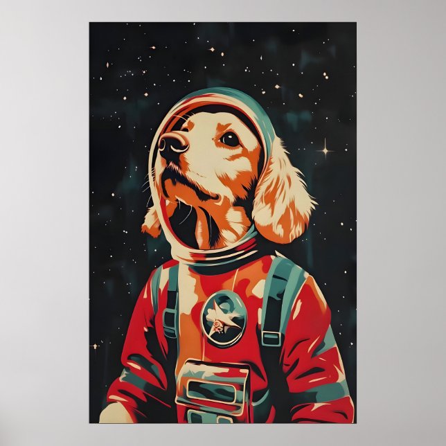 Affiche English Cocker Spaniel Astronaut Poster, English (Devant)