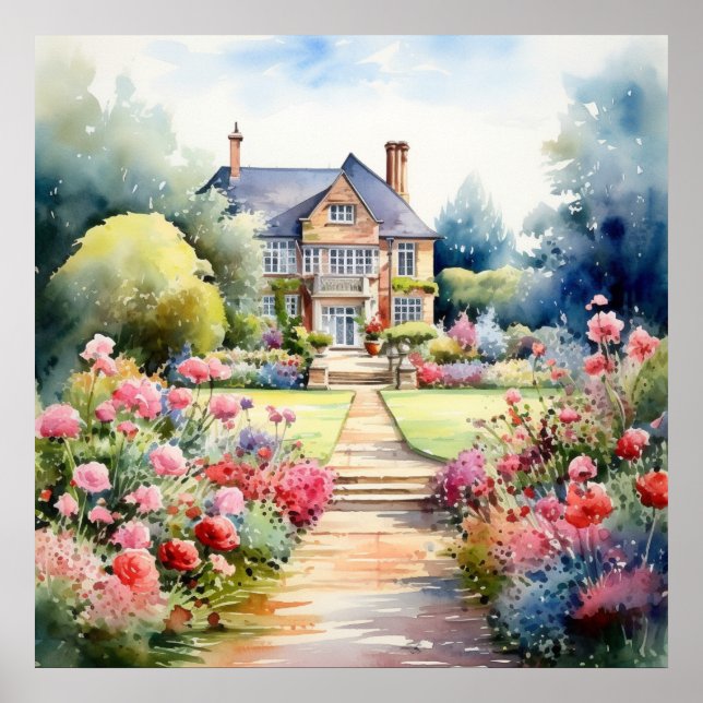 Affiche English Garden Landscape (Devant)