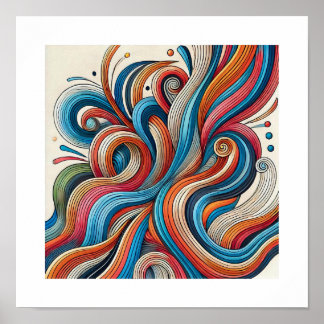 Affiche Énigme Abstraite