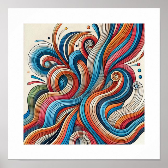 Affiche Énigme Abstraite (Devant)