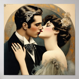 Affiche Enivrer Un Baiser Romantique