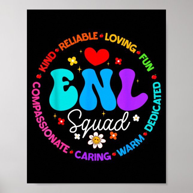 Affiche Enl Squad Teacher Squad English New Language Crew  (Devant)